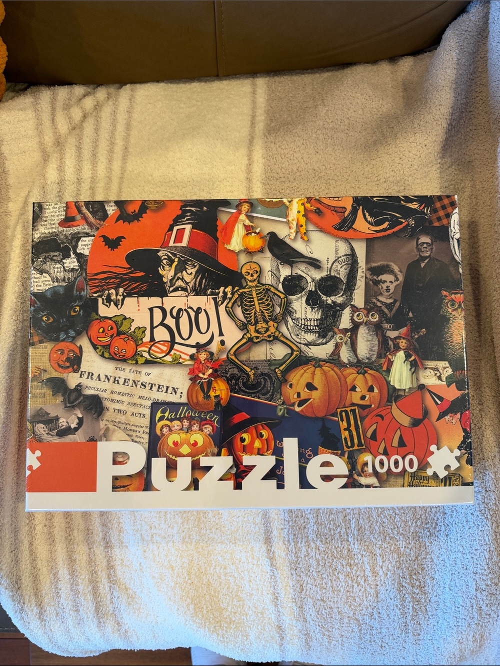 Halloween Collage 1000-Piece Kids Puzzle - Orange Multi-Color